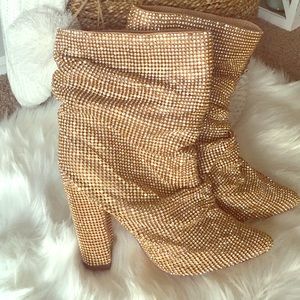 Gold boots